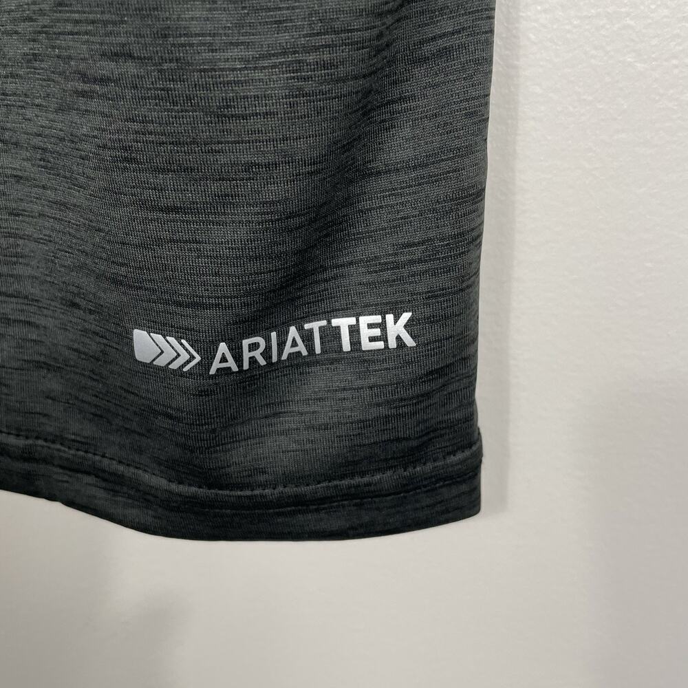 Ariat Tek T Shirt Men's Medium Gray Space Dye Short Sleeve Casual Outdoor Hiking - Picture 6 of 7